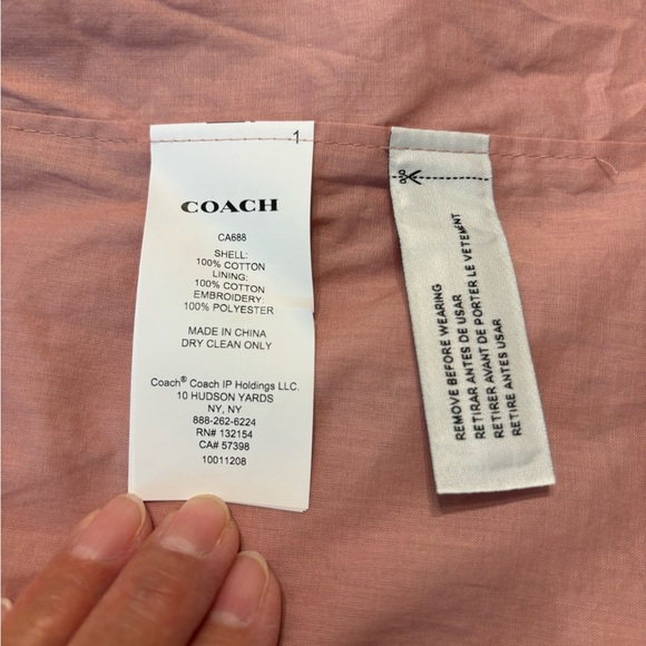 NWT Broderie Anglaise Mini Skirt Organic Cotton Size 6 Coach Light Pink - Picture 12 of 14